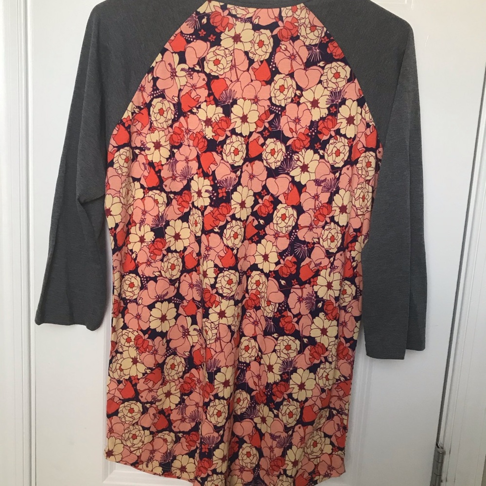 Lula Roe Randy Shirt Floral Print - Picture 2 of 2